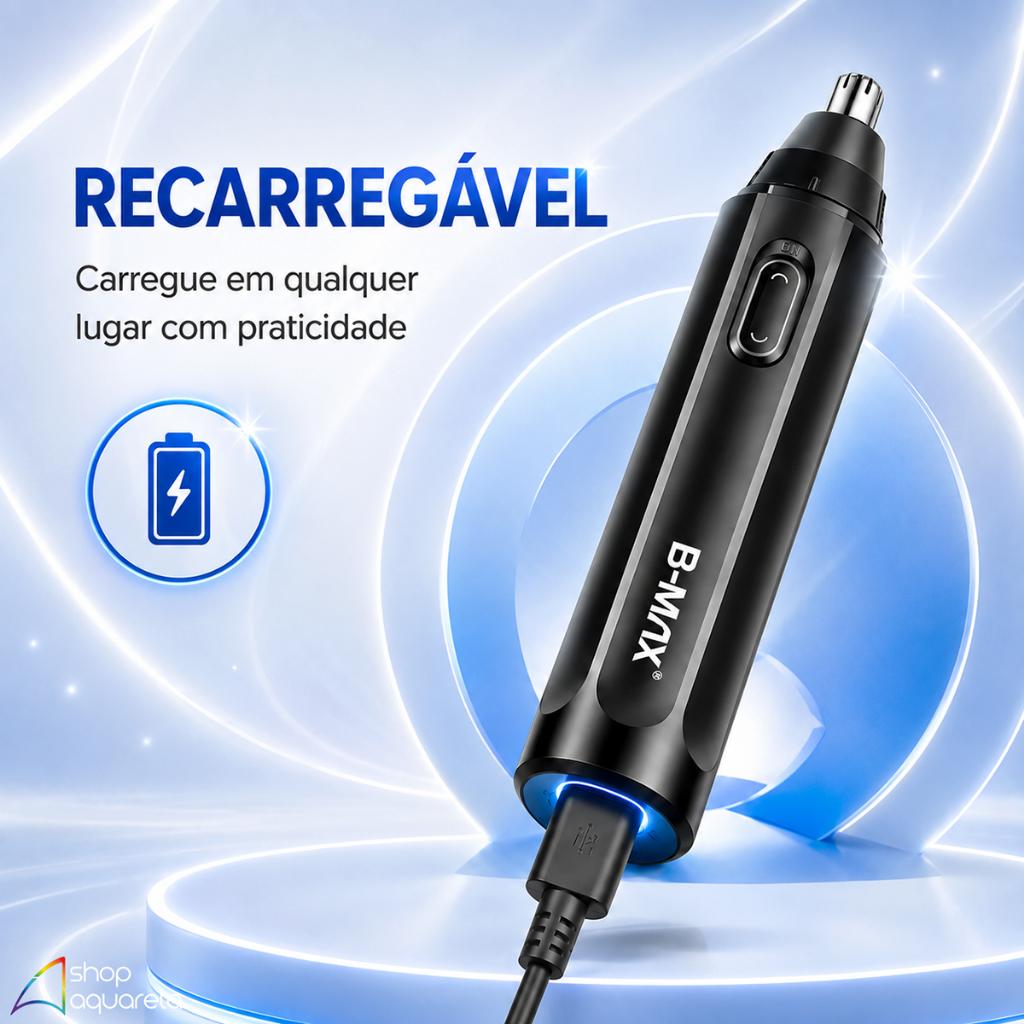 Máquina Aparador Pelos Nariz Maquininha Recarregável B-max