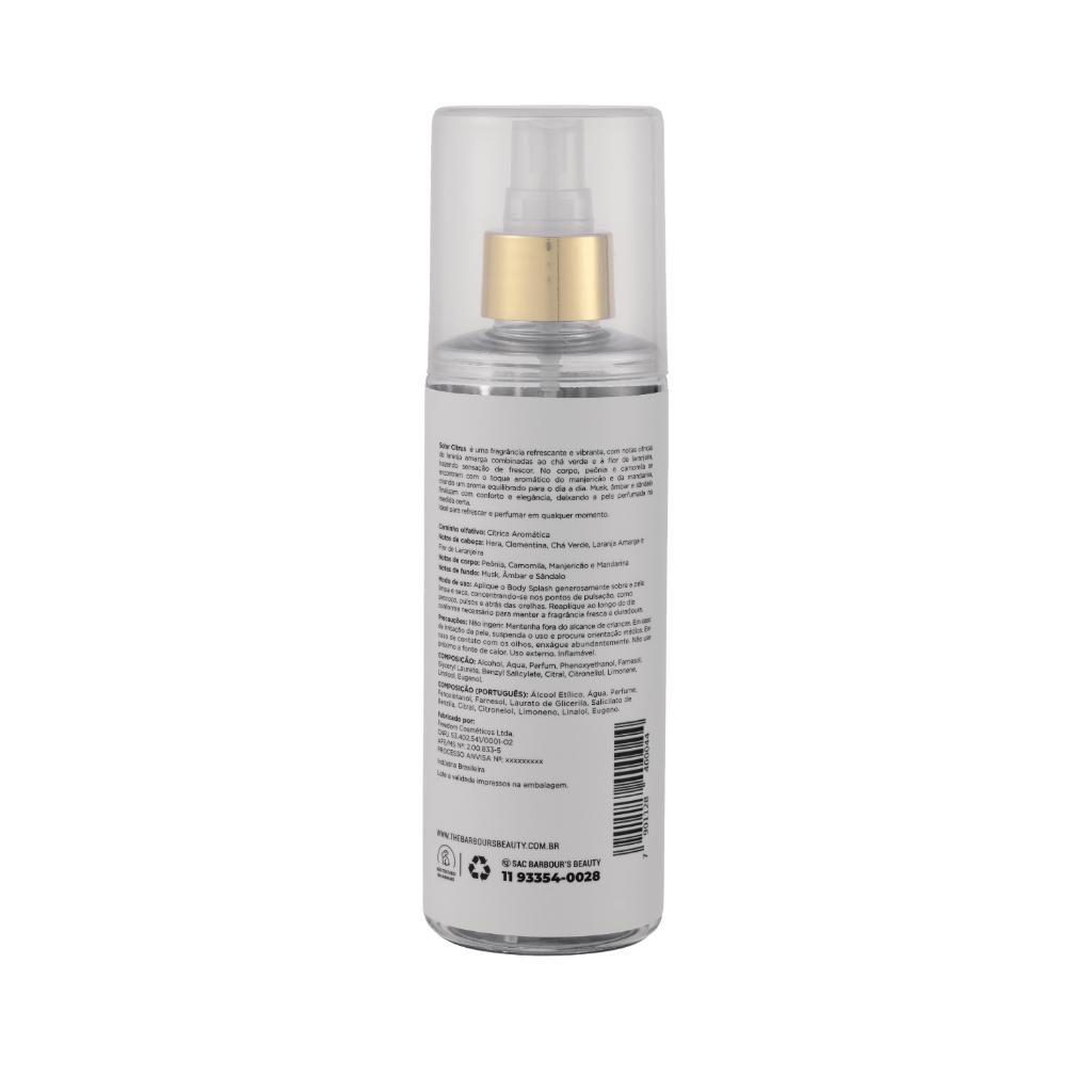 Body Splash Solar Citrus Desodorante Colonia Barbours 200ml