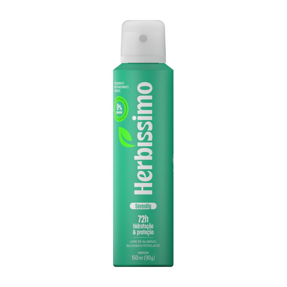Desodorante Antitranspirante Aerossol Zero Alumínio Herbíssimo Serenity 150ml