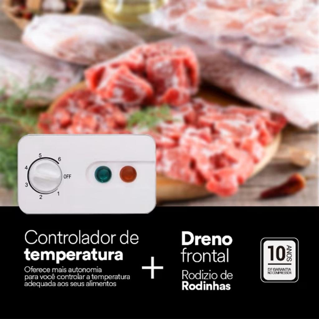 Freezer Expositor Horizontal Eos Eco Gelo 176L Eeh200xx Branco