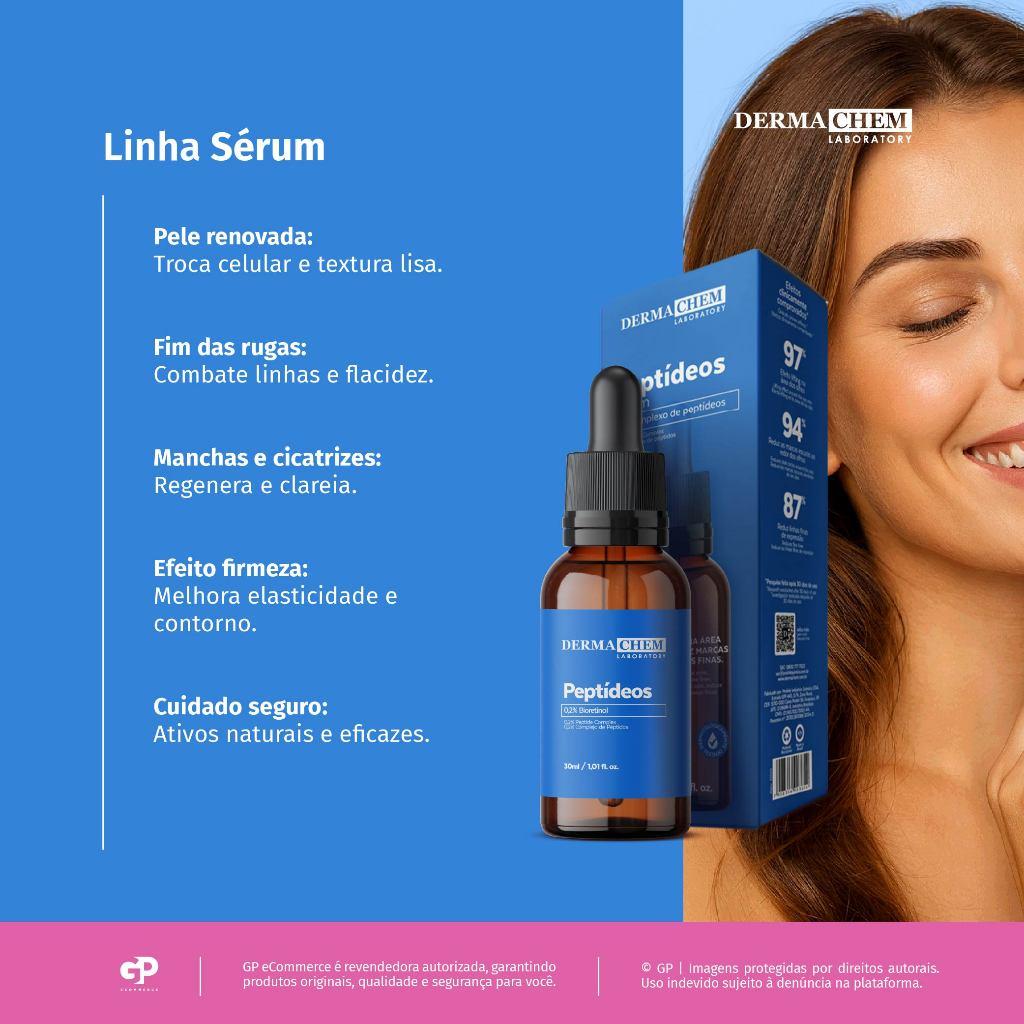 Kit 6 Sérum Anti Olheiras Peptídeos 30ml Efeito Lifiting Clareador Dermachem
