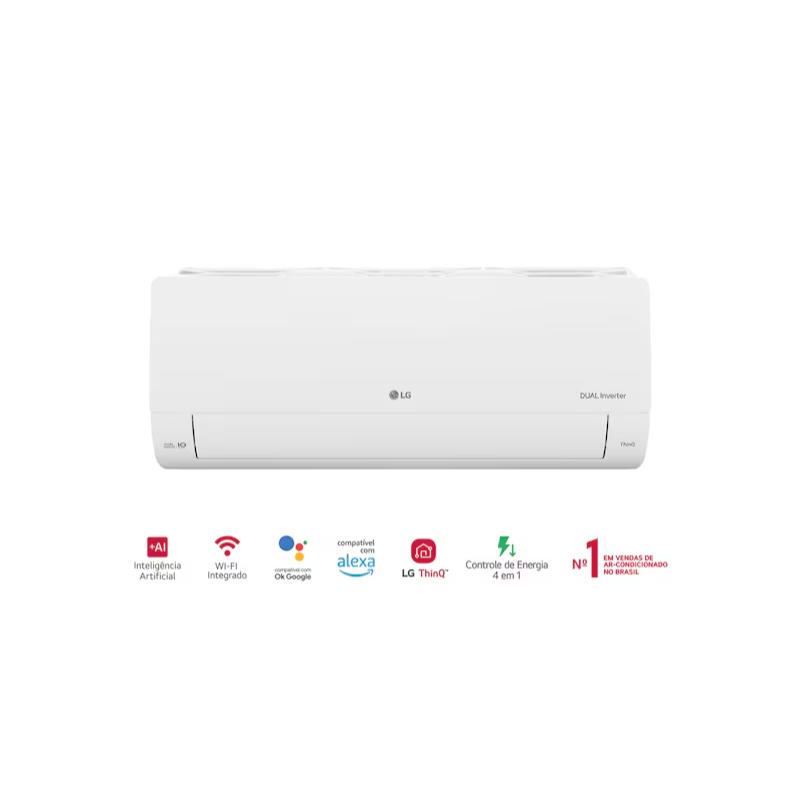 Ar Condicionado Split Hi Wall Inverter Lg Dual Voice Ai 12.000 Btus Frio 220V R-32