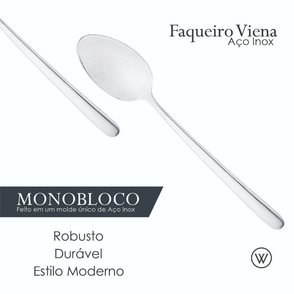 Kit 6 Colheres Para Café Viena Em Aço Inox Wolff