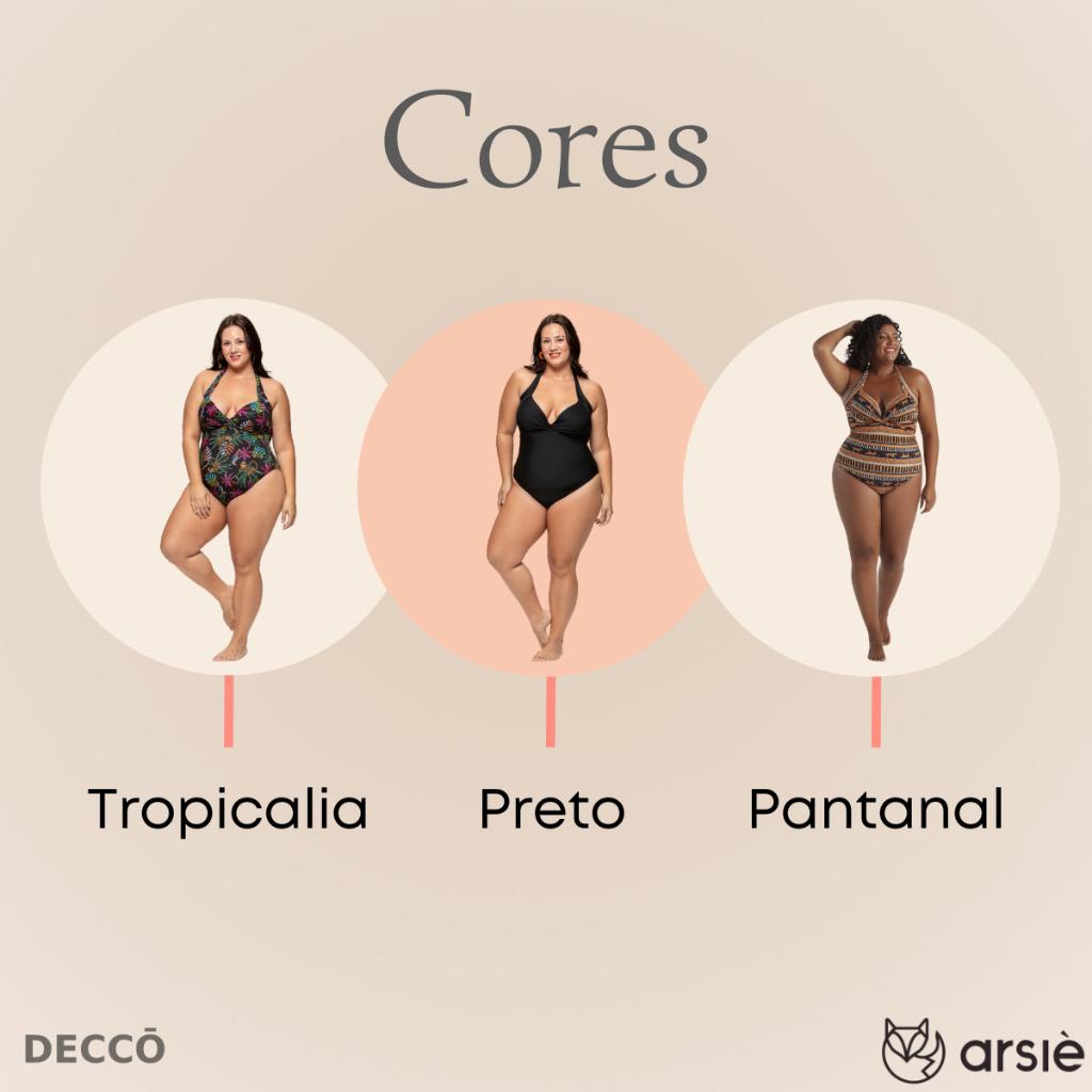 Maiô Arsiè PLUS Size Estampado Com Bojo Drapeado Alça Reforçada E Ajustável Moda Praia Confortável