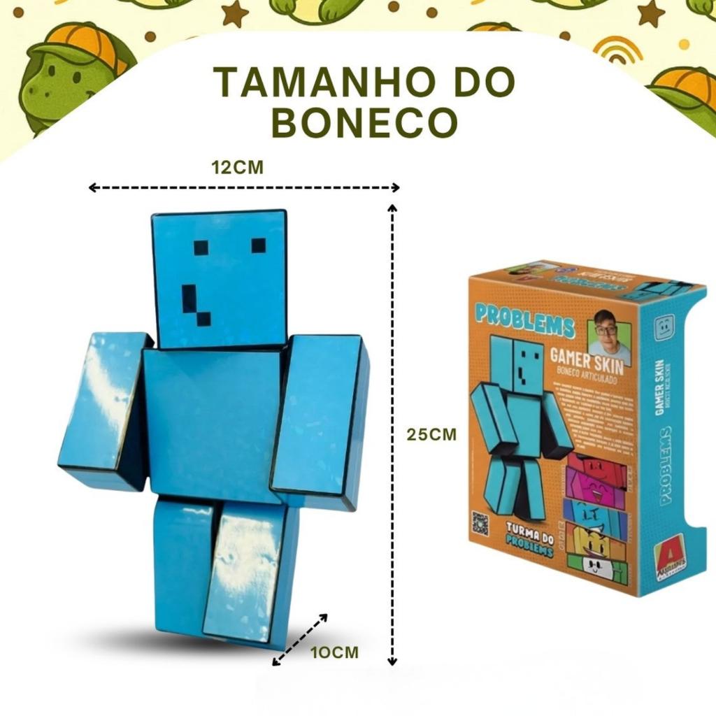 Boneco Articulado Turma Do Problems 25cm Gamer Youtuber Algazarra