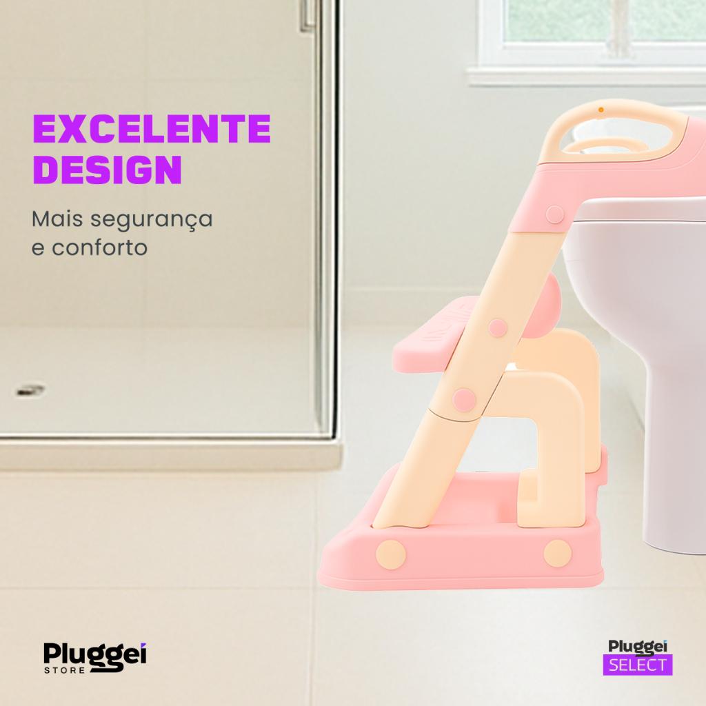Assento Redutor Infantil Escadinha Para Vaso Sanitário Troninho Pluggei Select Pluggkids TR01