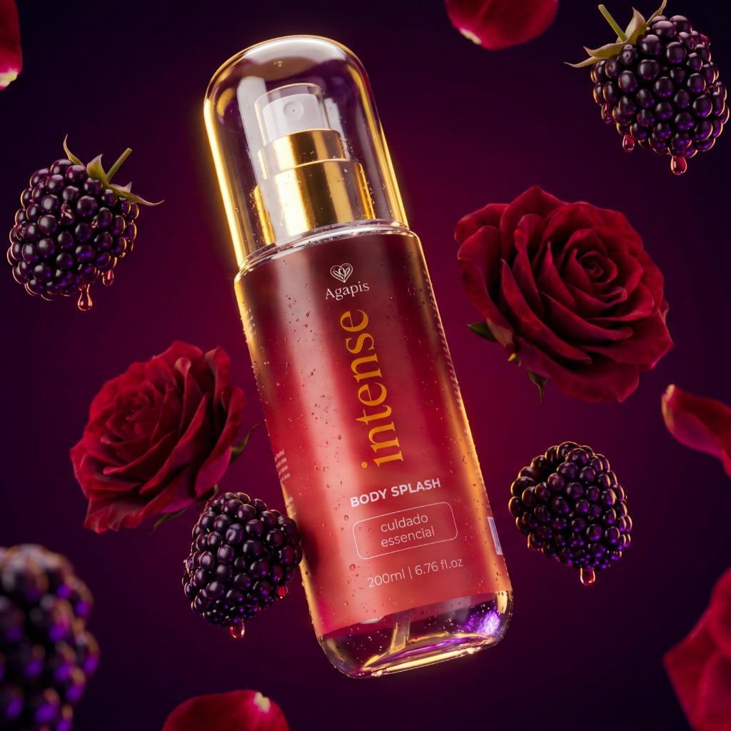 Kit 2 Body Splash Sexy Intense E Divine Agapis Beauty 200ml Fragrância Sedutora Alta Fixação