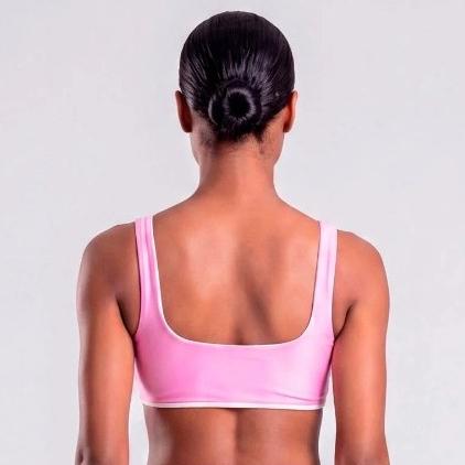 Top Fitness 4 Em 1 Rosa Chá Legbox Academia Treino Corrida Ginastica