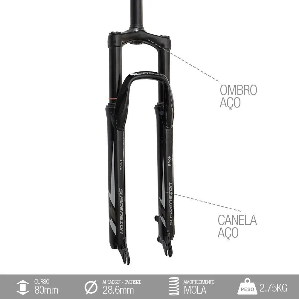 Garfo Suspensão Paco Aro 29 Disco Ahead Set Aço