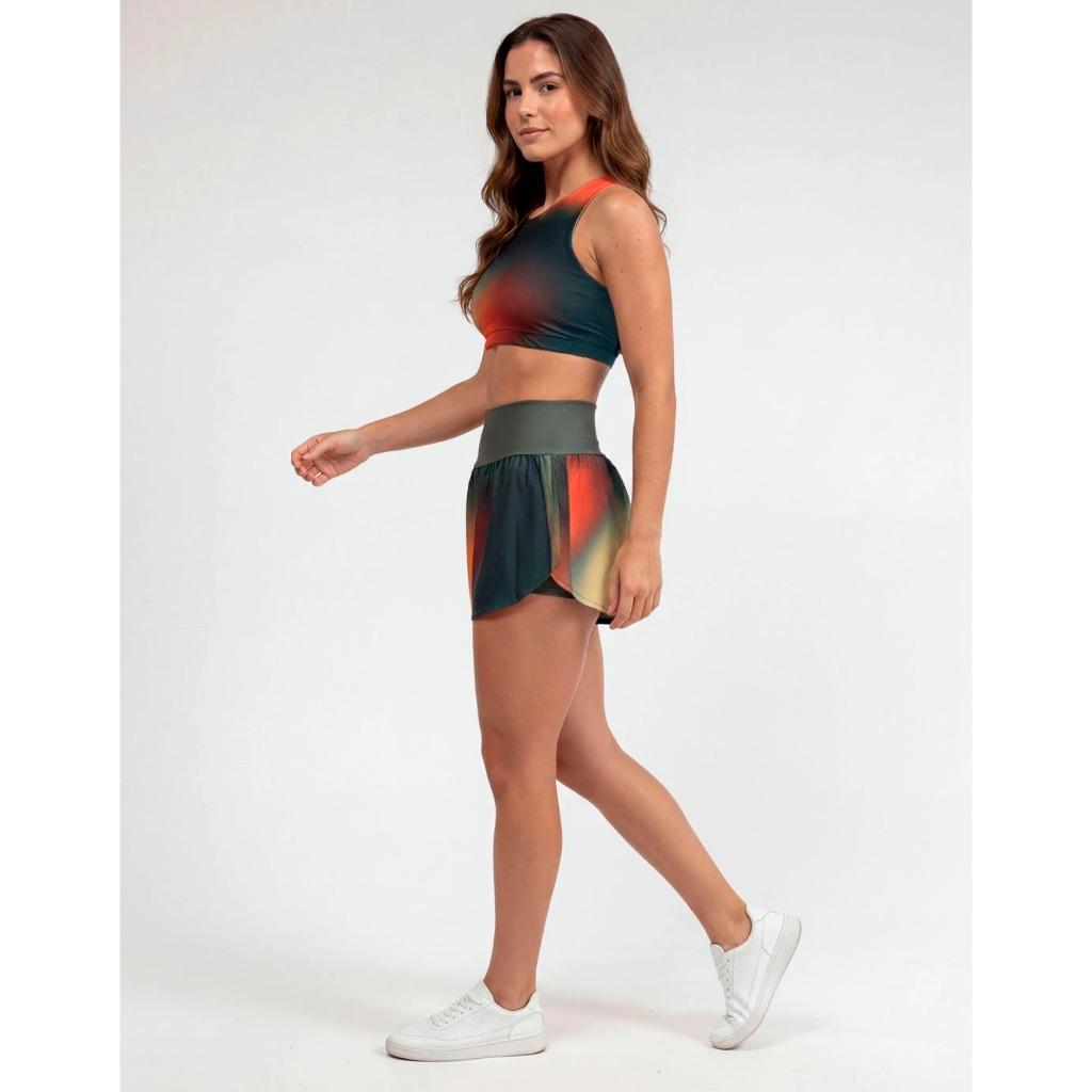 Short Corrida Duplo Feminino Boreal Legbox Academia Fitness Treino Ginastica
