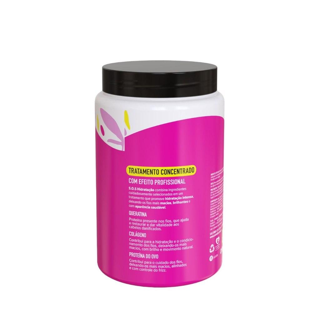 Máscara S.o.s Hidratação Queratina E Colágeno Salon Line 1kg