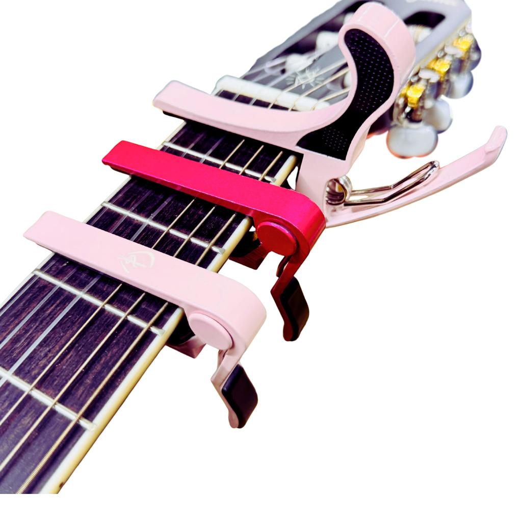 Capotraste Pestana Braçadeira Rosa P/Violão Guitarra Ukulele - Web Music
