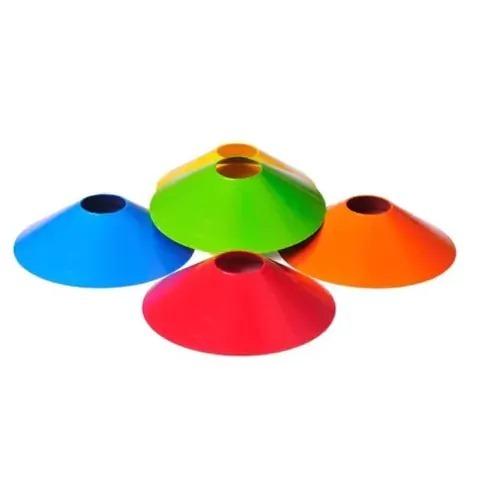 Kit C/5 Unidades Cone Demarcatório Half Cone Chapéu Chinês + Kit C/5 Cones Agililidade 24cm - Rythmoon