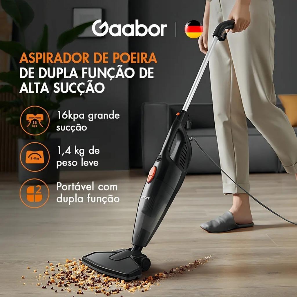 Aspirador De Pó Vertical 2 Em 1 Portátil Gaabor 650w