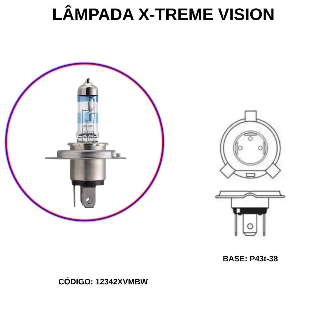 Lâmpada Philips Moto X-treme Vision H4 60/55w 12V - Unitária