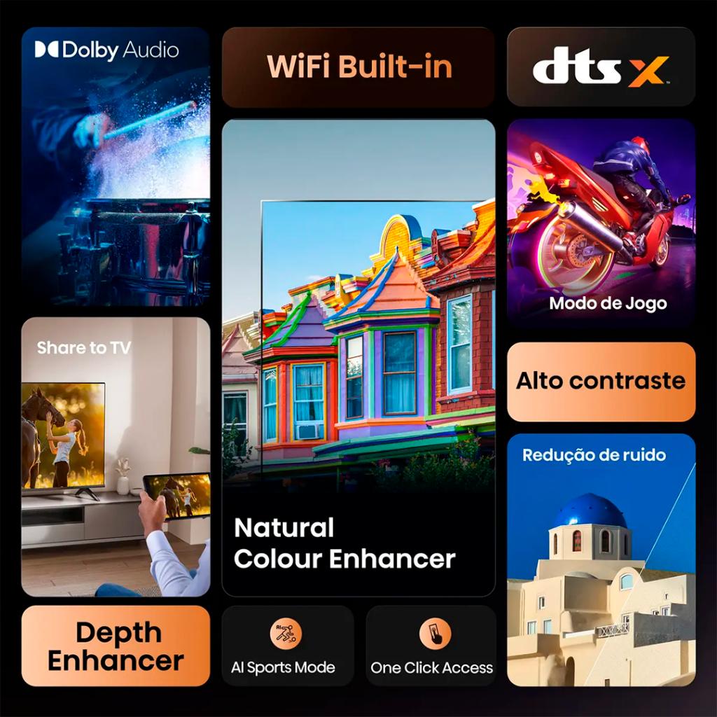 Smart TV Hisense 40 Dled Full HD 40a4nv Hdr10 Dts Virtual X