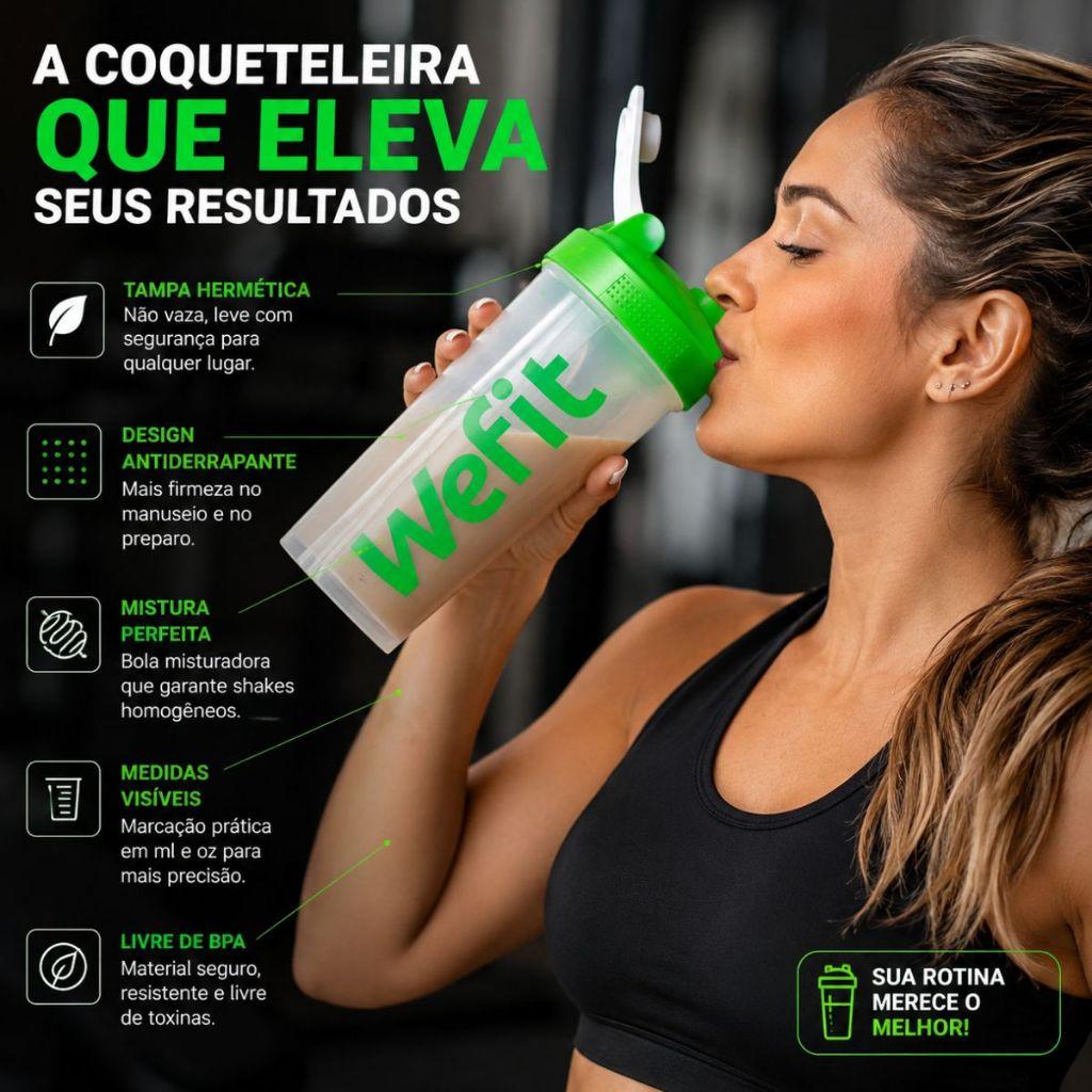 Coqueteleira Wefit 600ml Estampada - Incolor