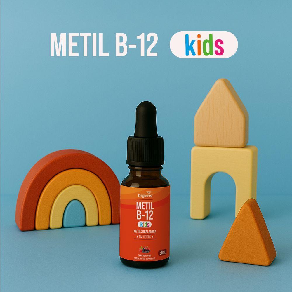 Kit Kids Bigens Metil B12 Metilcobalamina + D3 K2 MK7 Em Gotas 2 Frascos 20ml