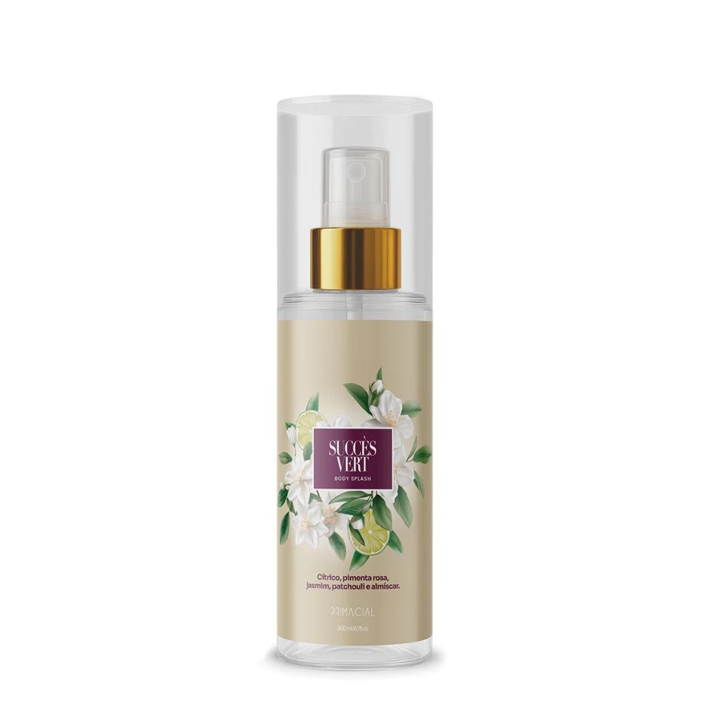 Kit Com 3 Body Splash Feminino Succès Vert + Aura + Infalível 200ml - Primacial Perfume Fresco Floral