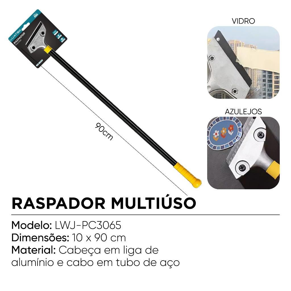 Raspador Multiuso Cabo Longo Aço Profissional Vários Tamanhos
