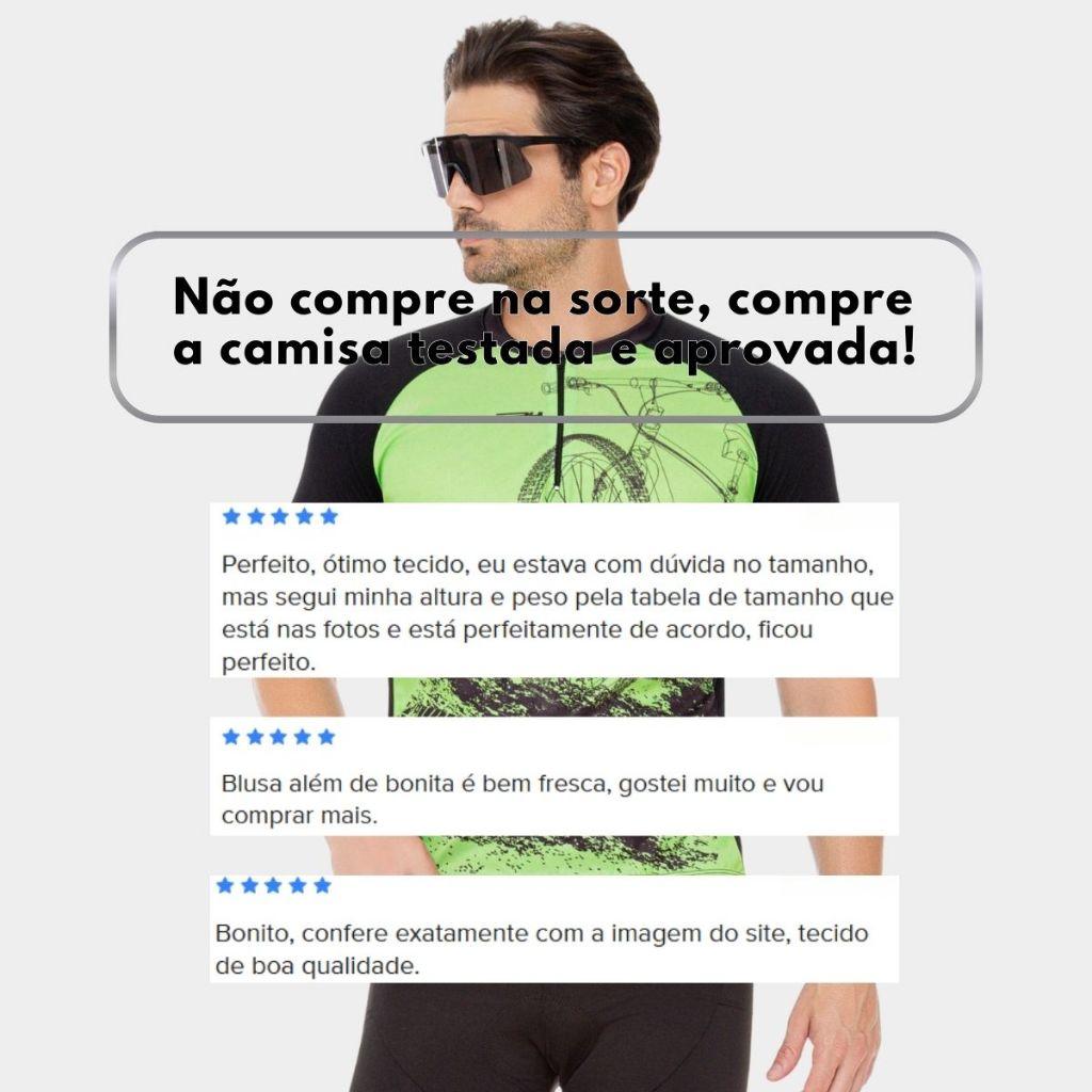 Camisa De Ciclismo Masculina Bike Roda Verde Blusa PRO Manga Curta