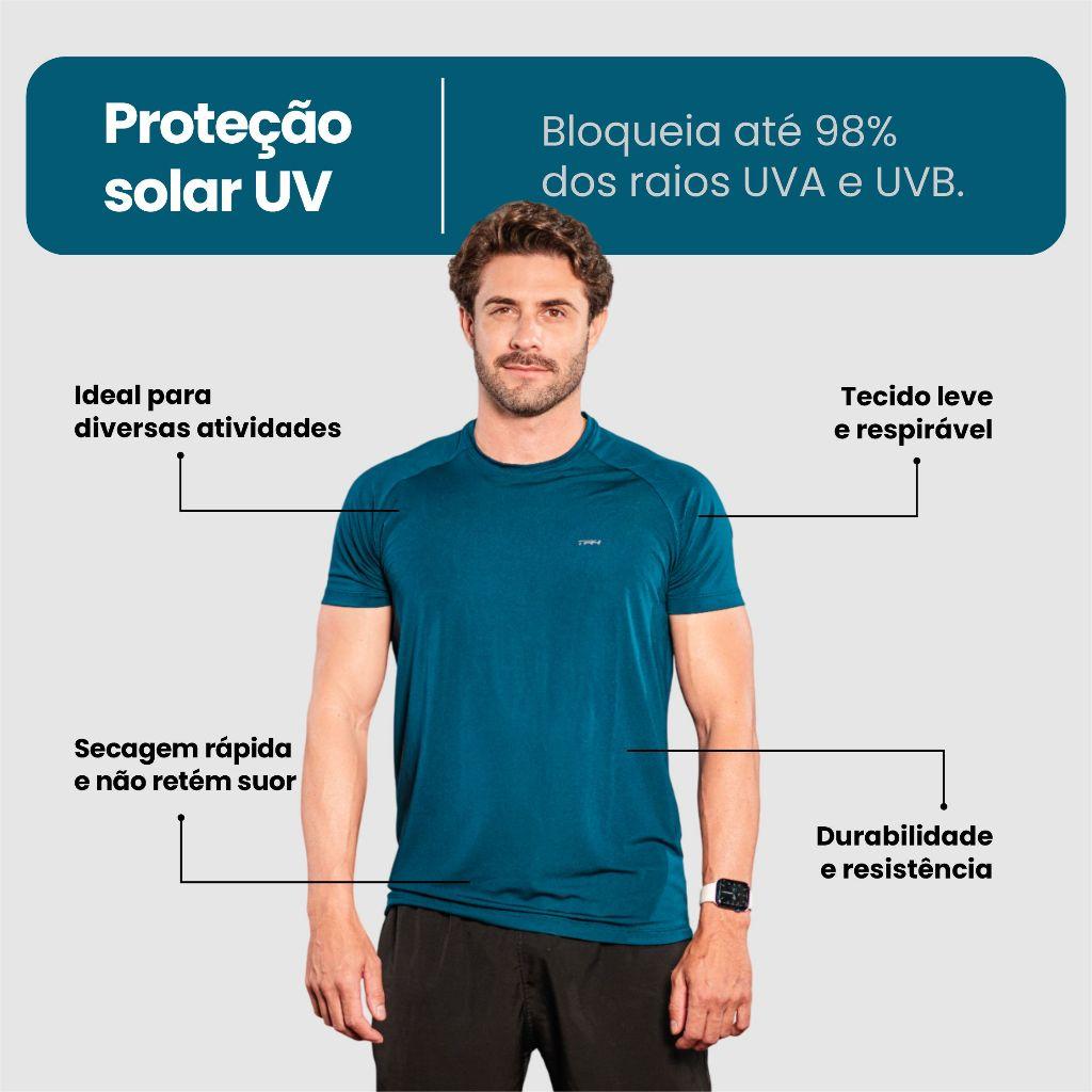 Kit 2 Camisetas Masculinas Academia Camisa Térmica De Treino Proteção Uv Manga Curta Raglan