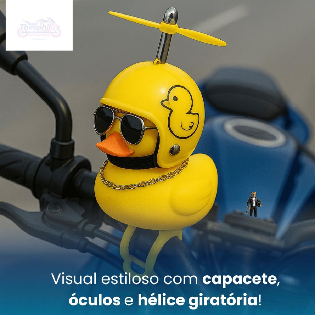 Pato Para Guidão Motoqueiro - Pato Com Luz De Borracha Capacete