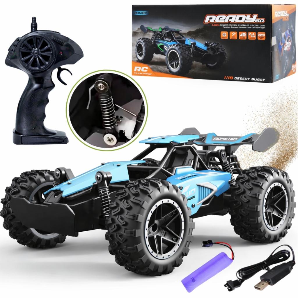 Carrinho De Controle Remoto Grande Recarregável Off Road Cross Menino 1 18