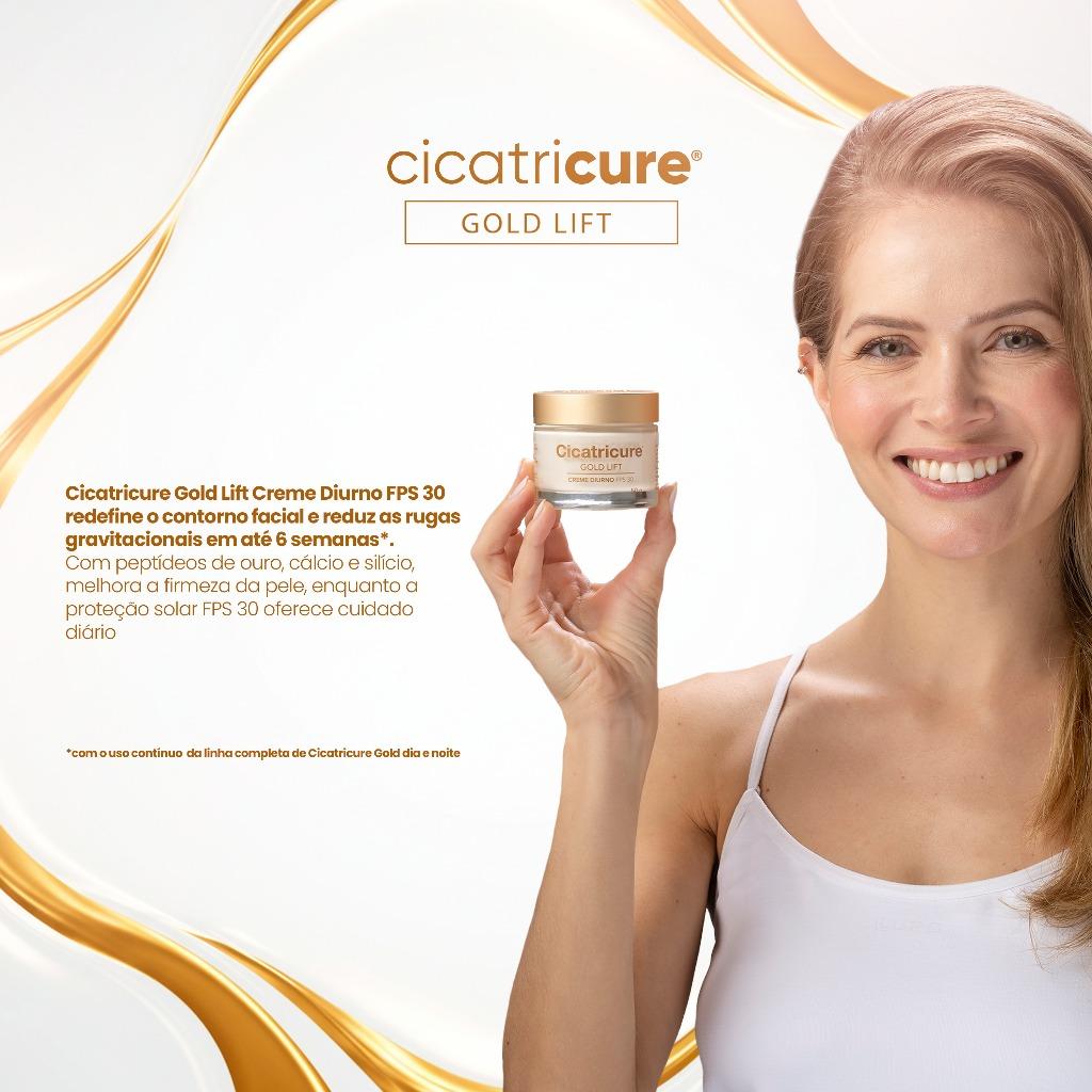 Creme Facial Cicatricure Gold Lift Dia 50g - FPS 30 E Reduz Rugas