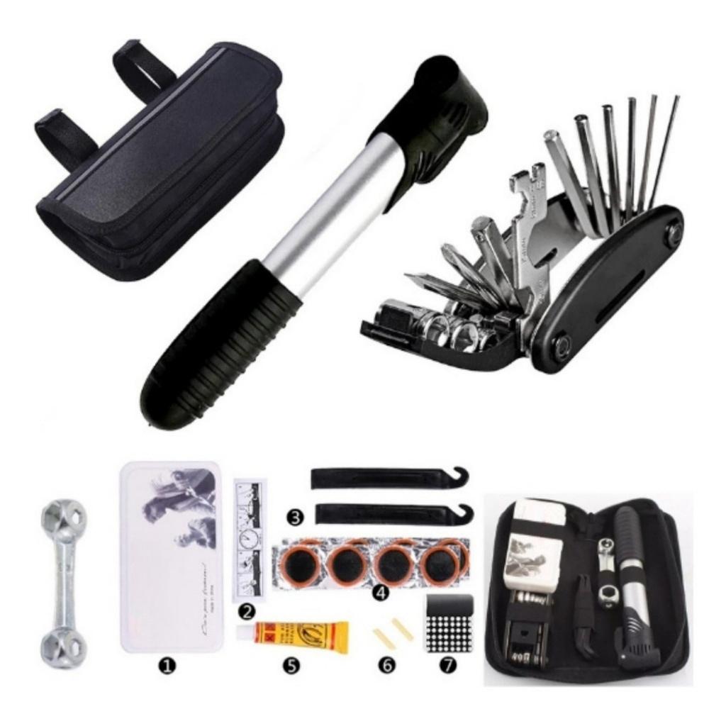 Kit Reparo De Pneu E Ferramentas Bike Bicicleta Luatek Portátil Ciclista