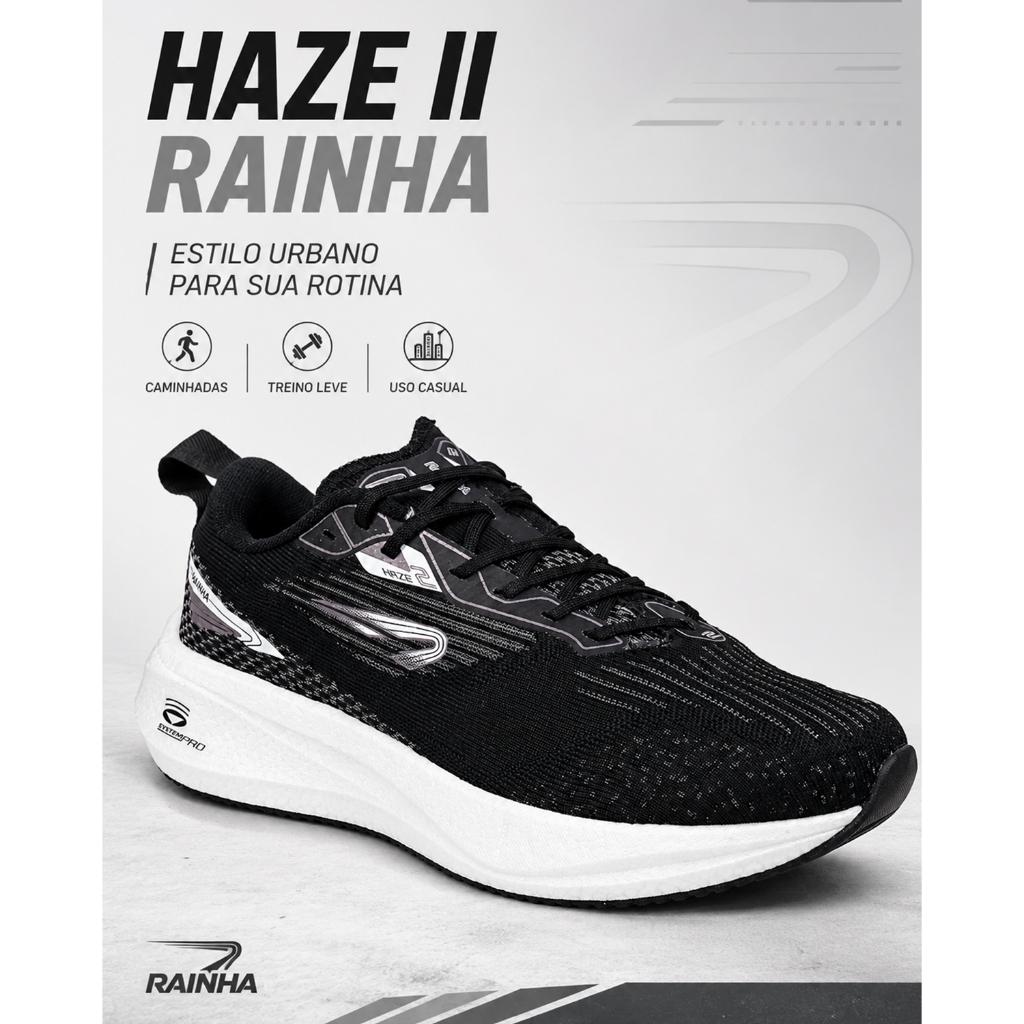 Tênis Masculino Rainha Haze Ii Casual Treino Academia Caminhada Corrida Leve