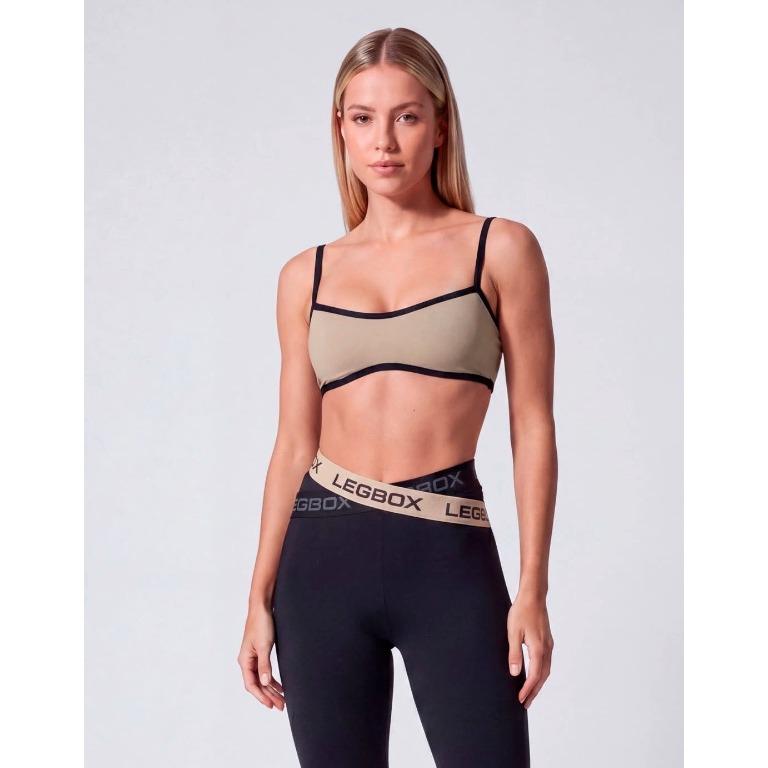 Top Fitness Concha Nude Legbox Academia Treino Ginastica