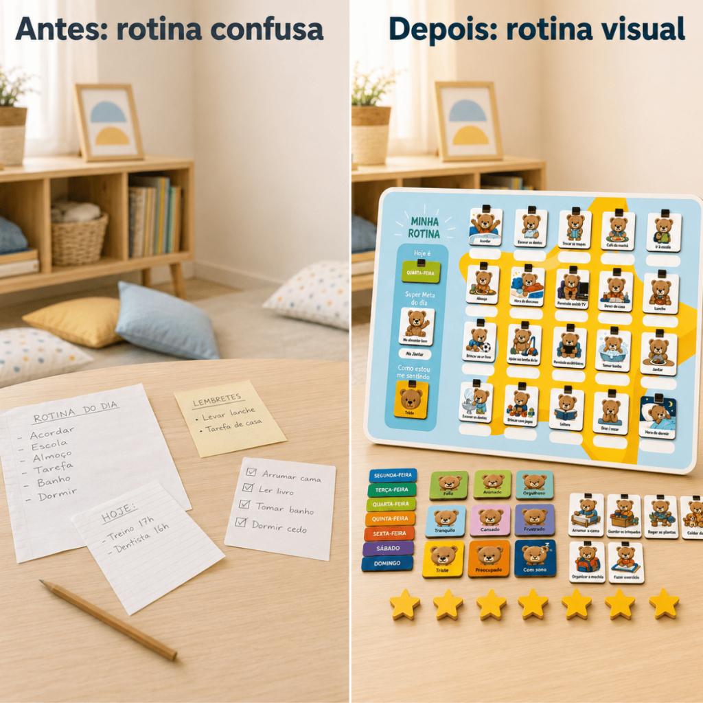 Quadro Rotina Atividades Tarefas Infantil Criança Educativo
