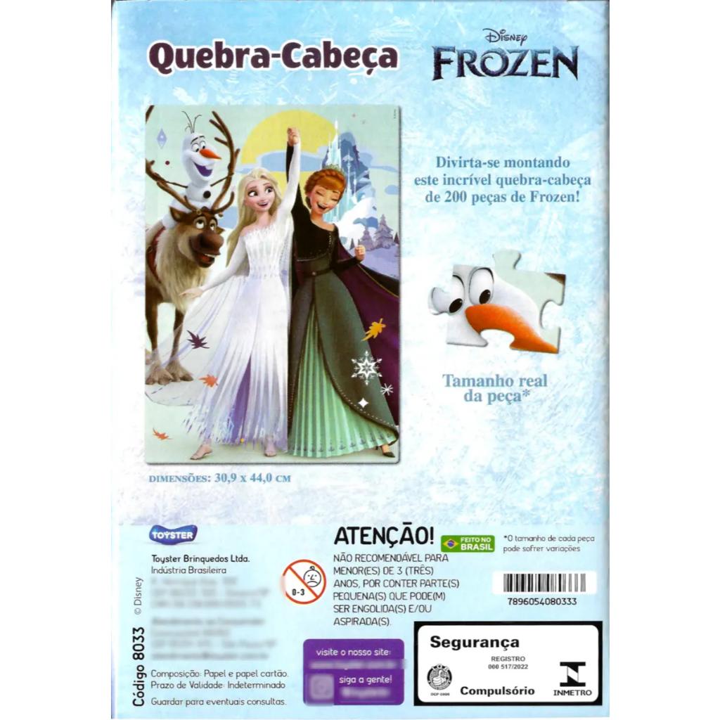 Quebra Cabeça Disney Frozen 200 Peças - Toyster