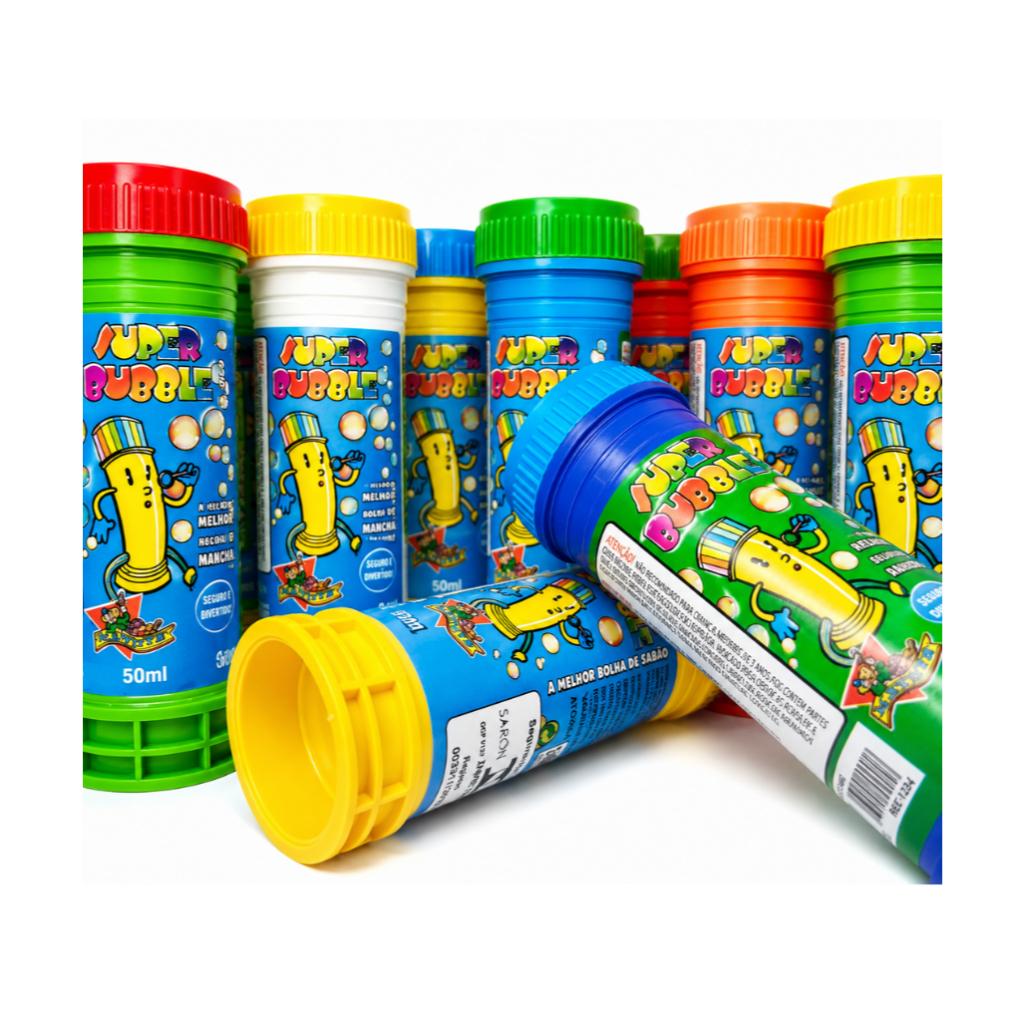 20 Bolha De Sabão Bolinha Com Liquido Colorido Kit Festa Junina Atacado Lembrancinha Prenda Infantil