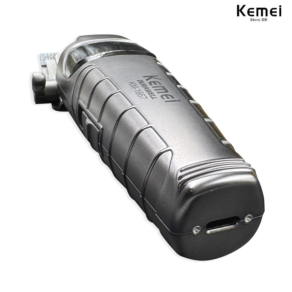 Kemei 1667 Máquina De Cortar Cabelo Profissional 9000rpm Aparador De Elétrico Sem Fio Corte 10W