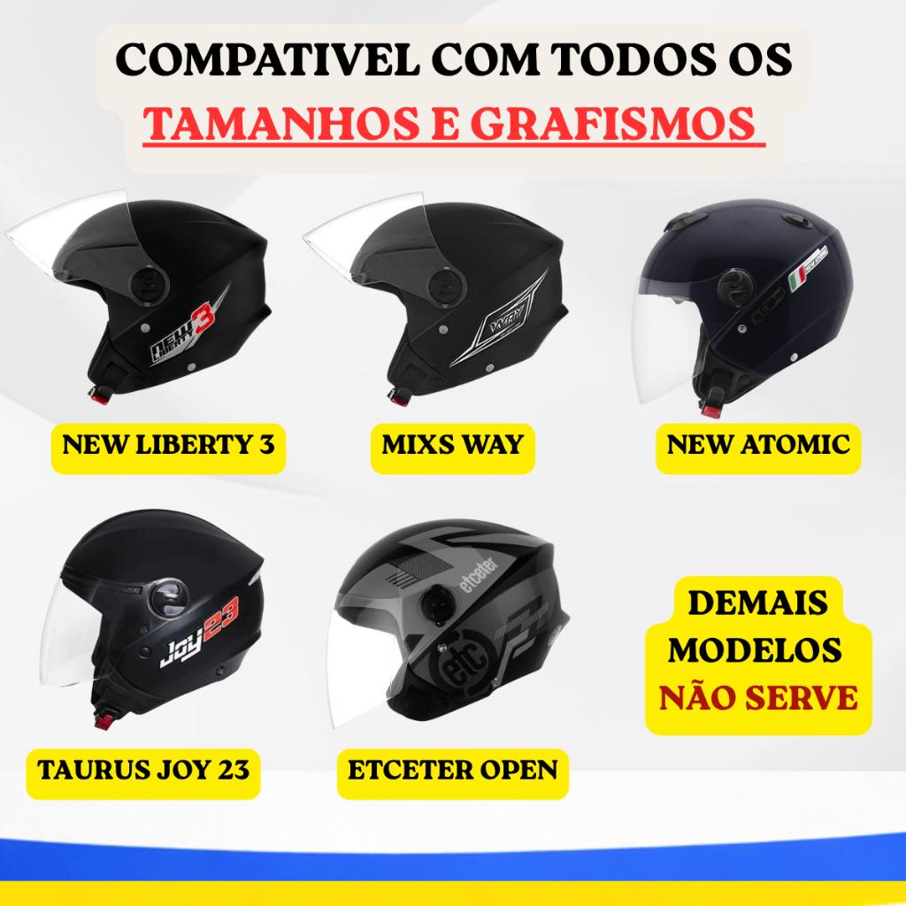 Viseira New Liberty 3 Cristal/Fumê Botão Reparo Capacete Aberto PRO Tork