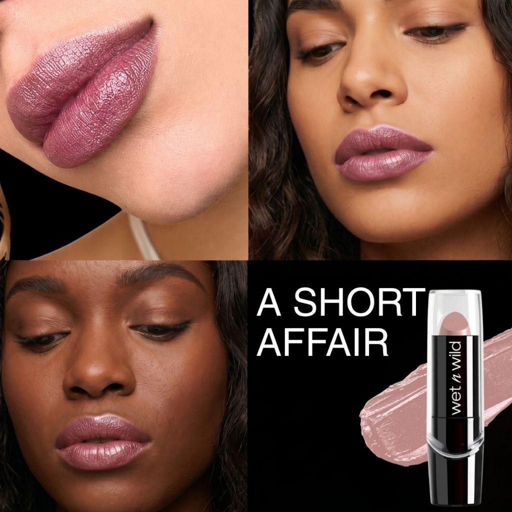 Batom Cremoso Hidratante Longa Duração Wet N Wild - Silk Finish Lipstick Alta Pigmentação
