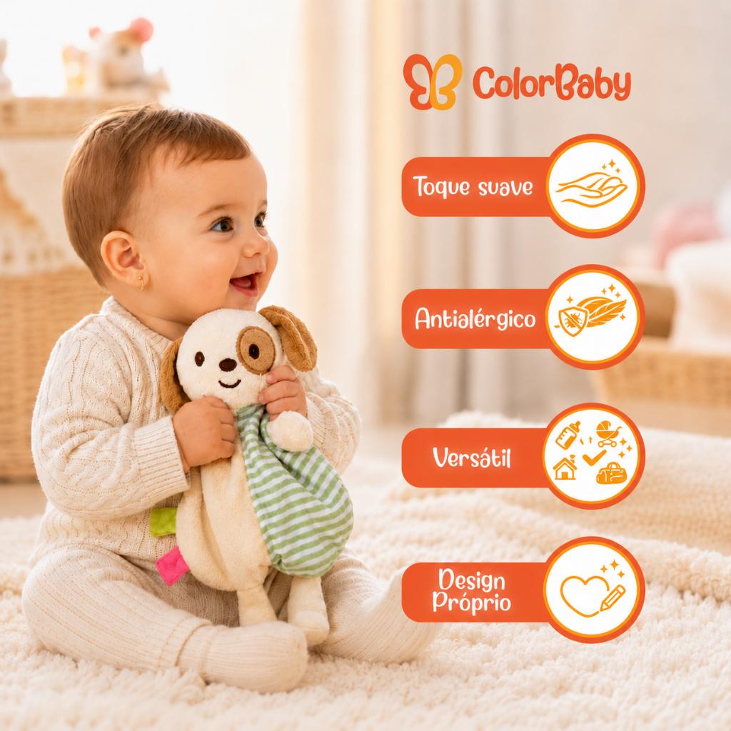 Naninha De Pelúcia Móbile Antialérgica - Com Alça Para Pendurar - Colorbaby