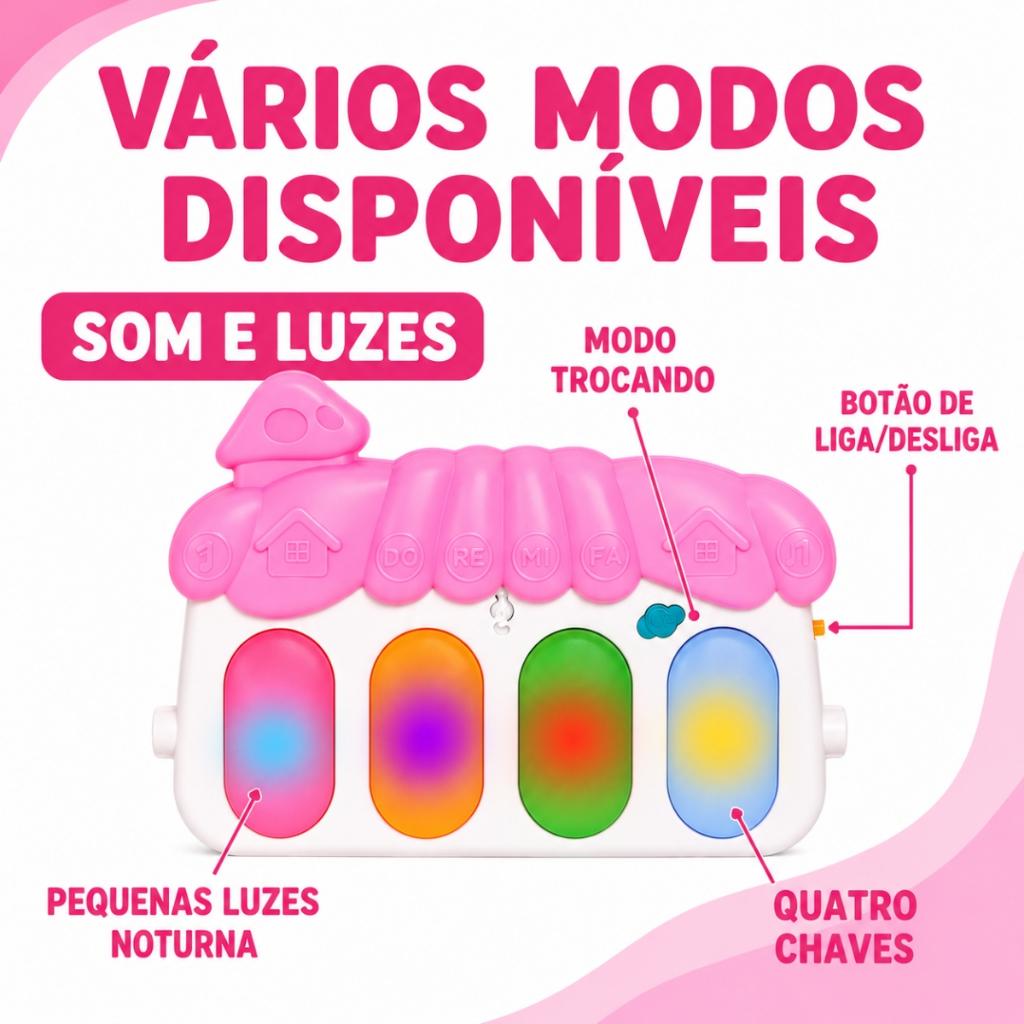 Tapete De Atividades Sereia Com Piano Musical - Castela