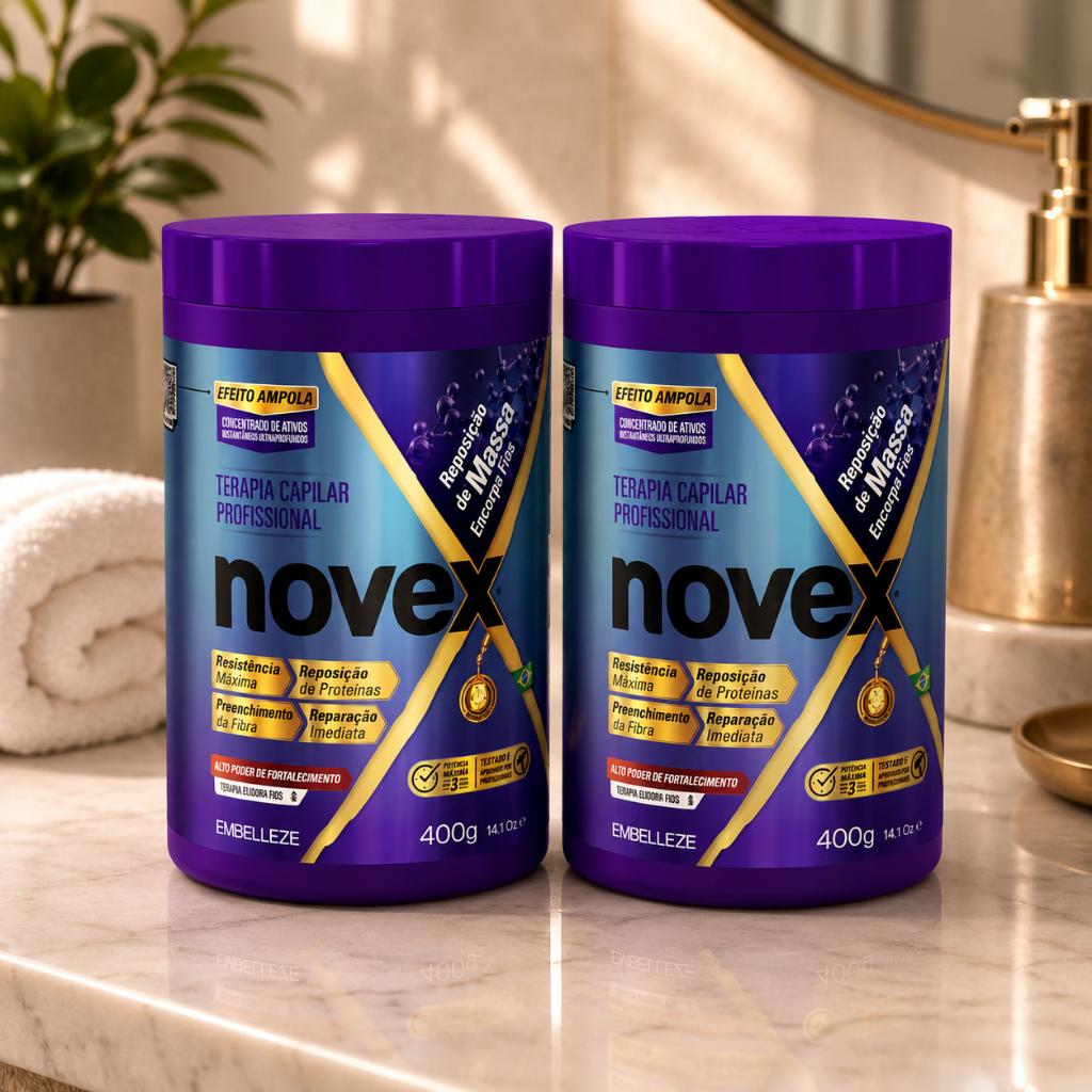 Kit 2 Creme De Tratamento Novex Reposição De Massa 400g