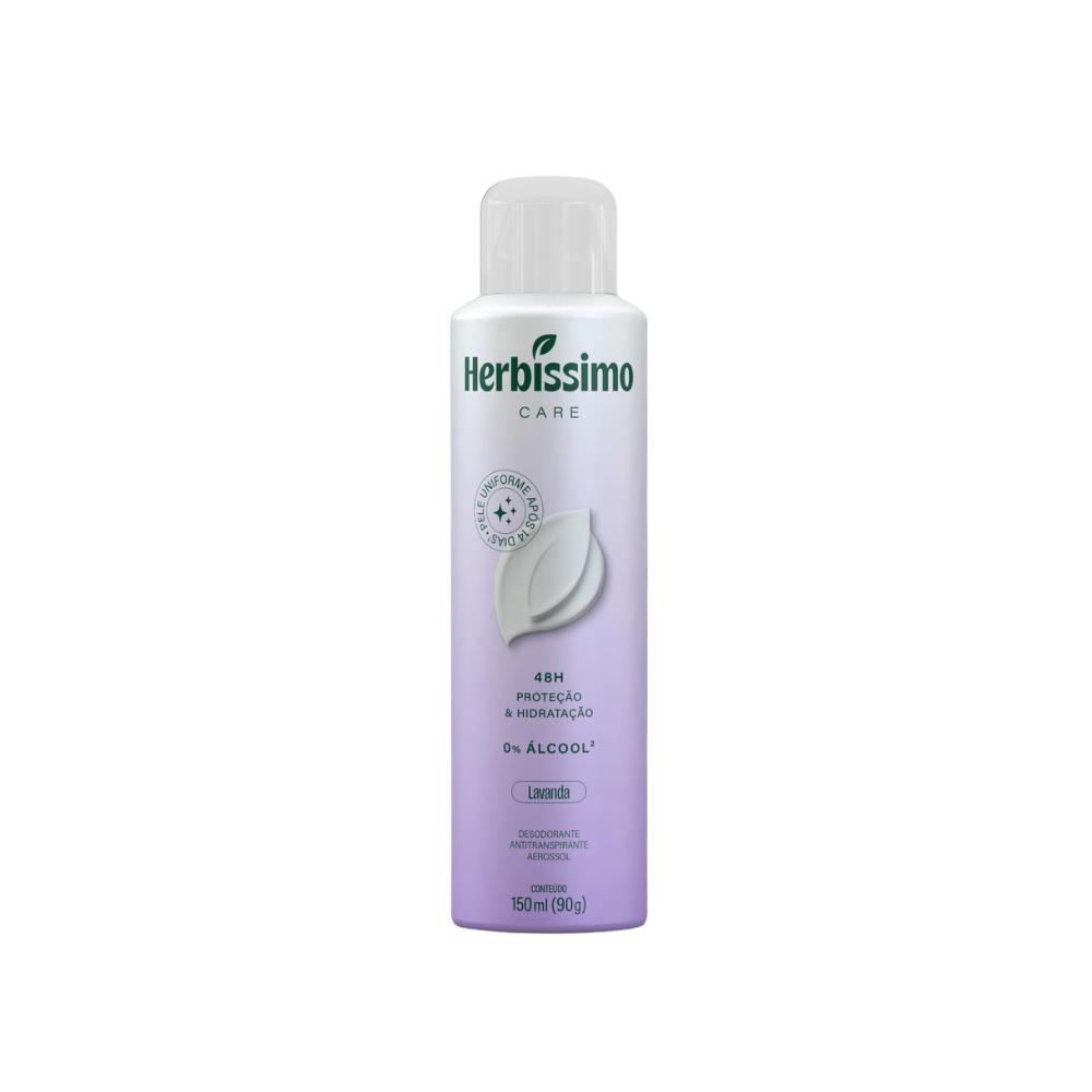 Kit Desodorante Aerossol Antitranspirante Herbissimo Care 150ml - Fragrâncias Variadas (4 Unidades)