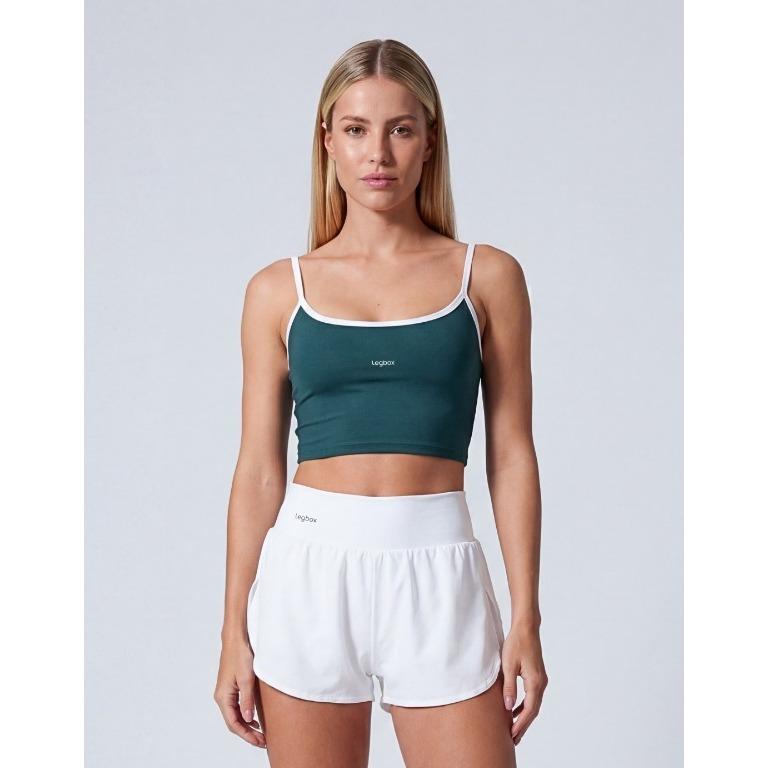 Top Fitness Curva Longo Salvia Legbox Academia Treino Corrida Ginastica