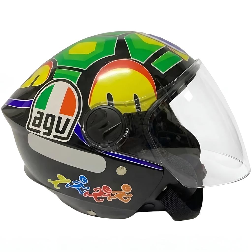 Capacete Liberty New 3 Personalizado Tartaruga Vr 46 Adesivado C/fumê Ou Adesivo Osascorte