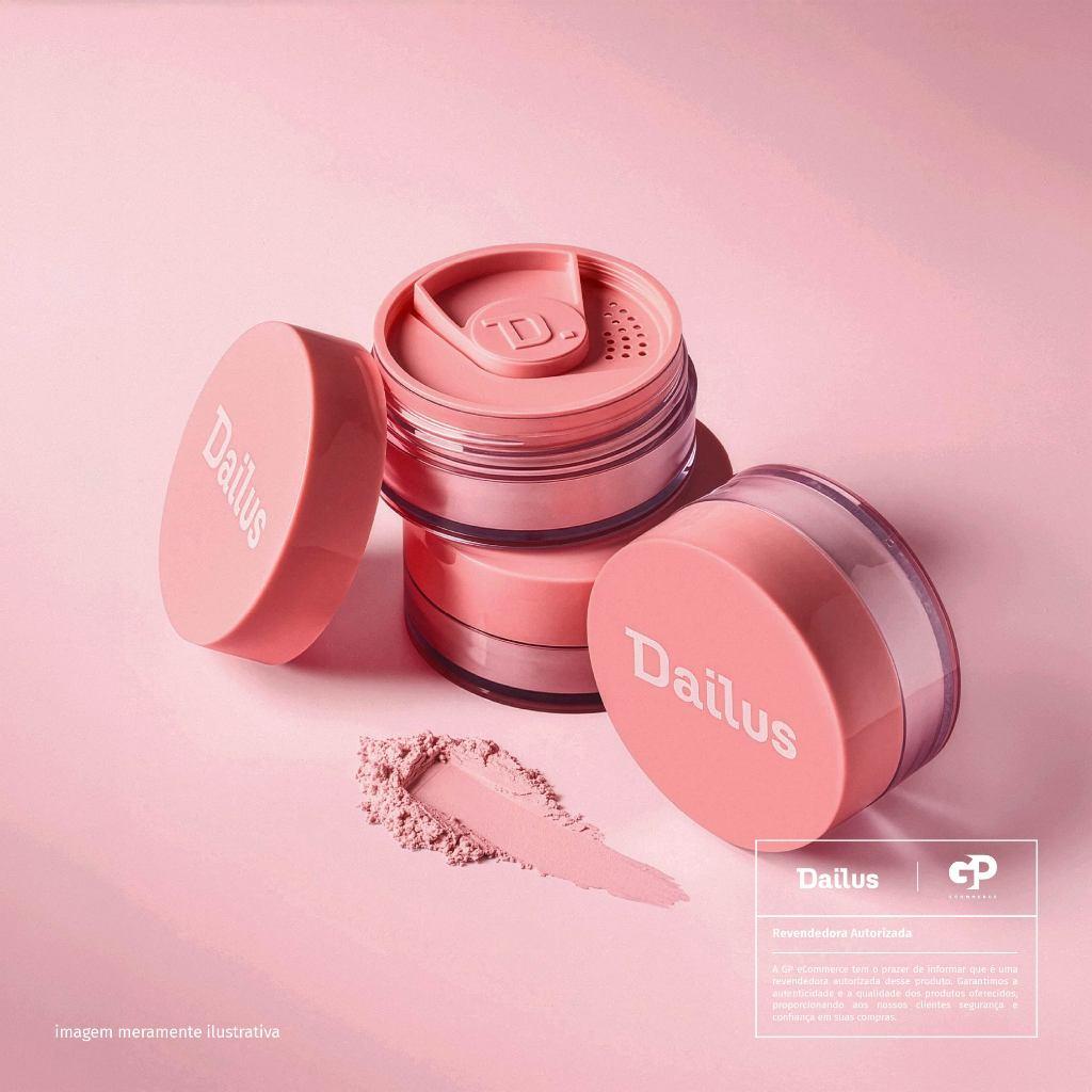 Pó Solto Ultrafino Rosa Dailus Vegano Textura Aveludada 15g