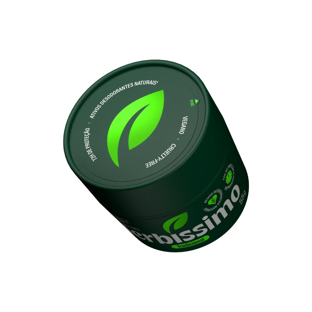 Kit Desodorante Em Creme Antitranspirante Herbíssimo Tradicional 55g (3 Unidades)