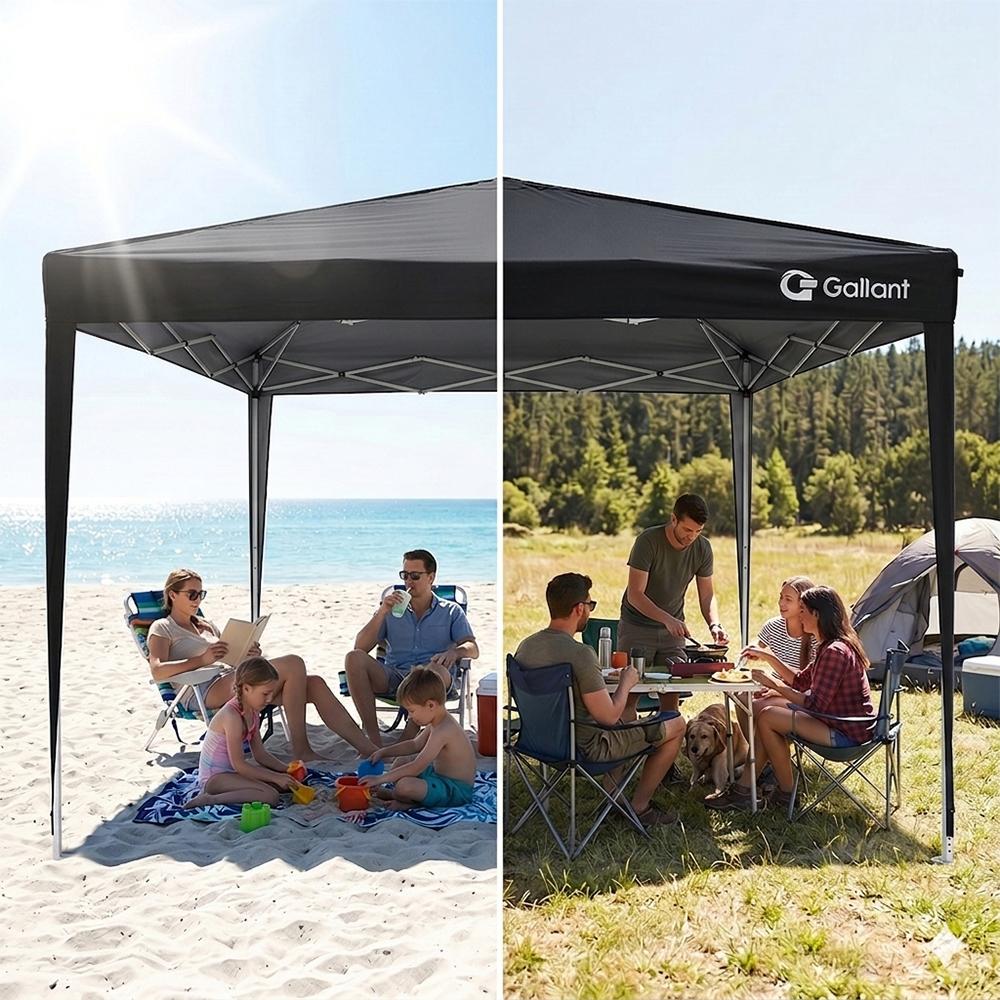 Tenda Gazebo Sanfonado Dobrável 3x3m Com Mala De Transporte Gallant Preto (gtg03sf01ar-pt)