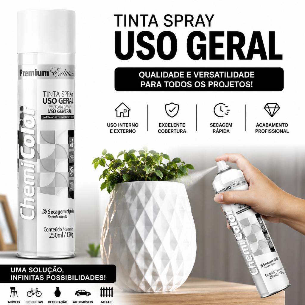 Tinta Spray Uso Geral 250ml Chemicolor