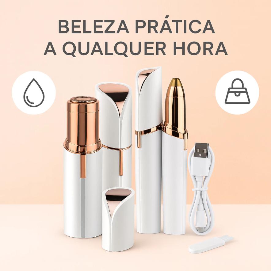 Depiladores Caneta Batom Portátil Indolor Tira Pelos Elétrico Rosto Nariz Sobrancelha