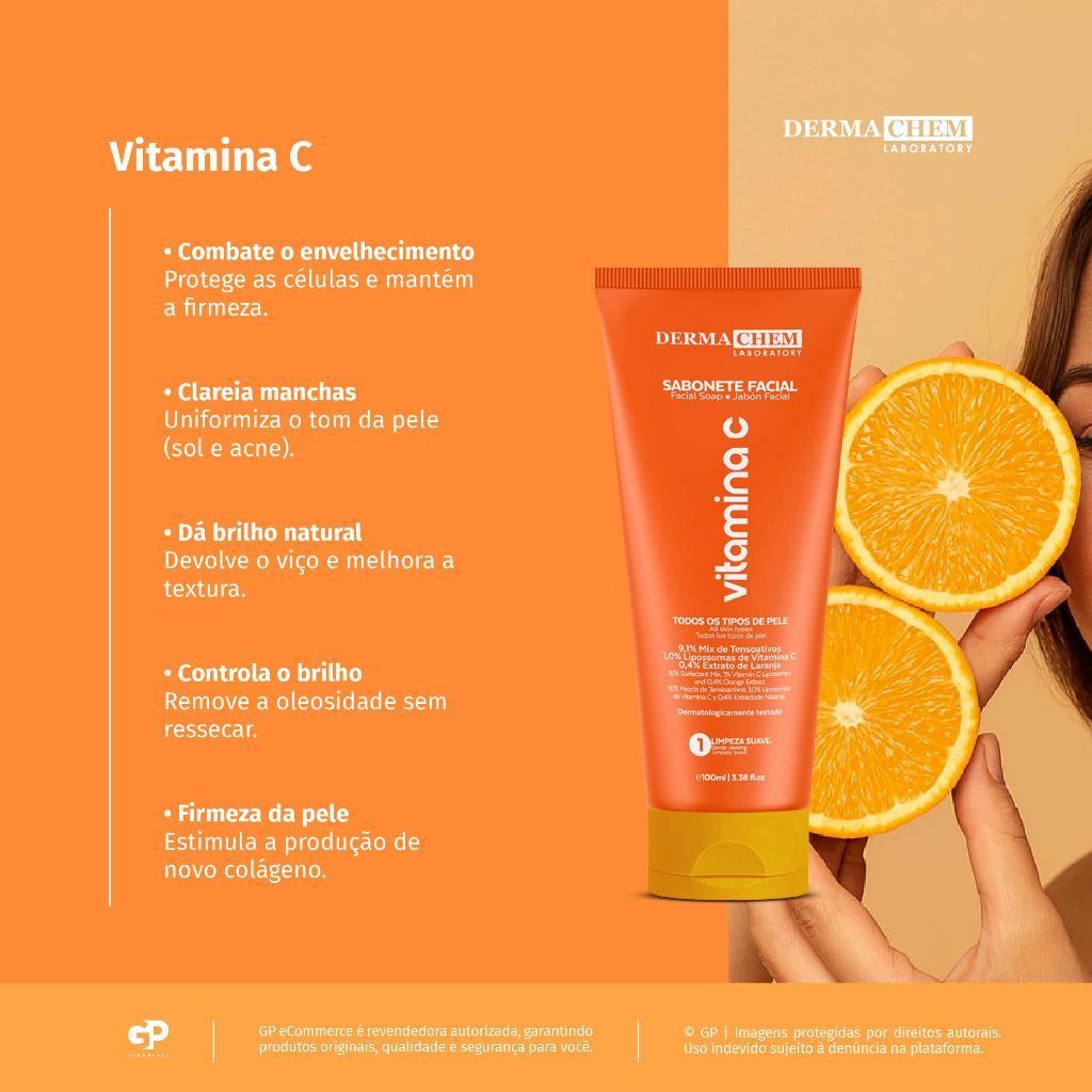 Kit 4 Sabonete Vitamina C Anti-idade 100ml Dermachem